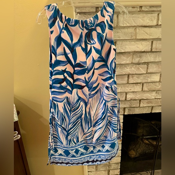 Lilly Pulitzer Pink and Blue Romper Dress - Picture 2 of 4